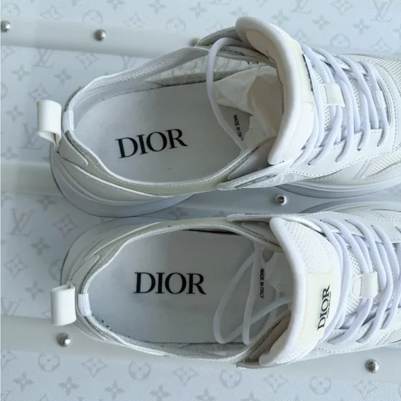 Dior B25 Runners White Logo Sneakers 10US